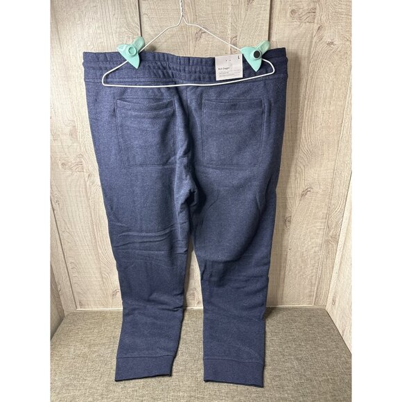 Mens Navy Knit Jogger Pants Size L By Goodfellow & Co Front & Back Pockets - Picture 2 of 5